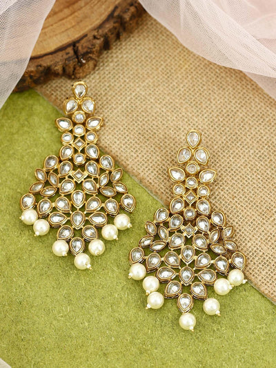 earrings - Bling Bag Ivory Pearl Karnam Designer Earrings