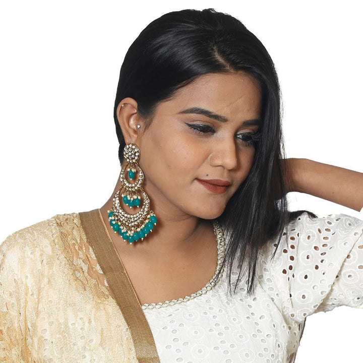 earrings - Bling Bag Rama Layered Chaandbali Earrings