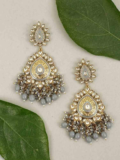 earrings - Bling Bag Grey Aaritra Designer Earrings