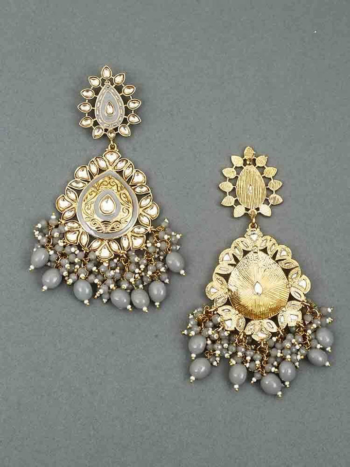earrings - Bling Bag Grey Aaritra Designer Earrings