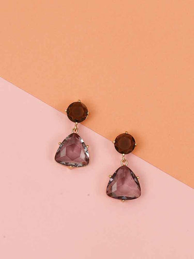 earrings - Bling Bag Grey Lilo Crystal Earrings