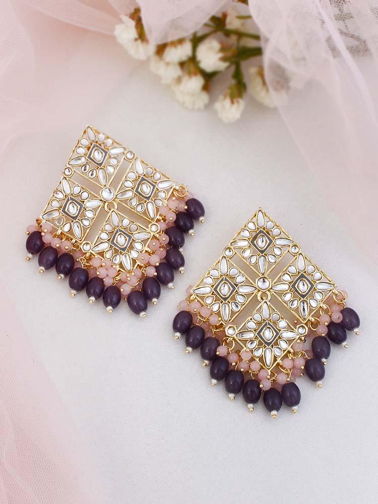 Grey Praruj Satrangi Studs - Bling Bag