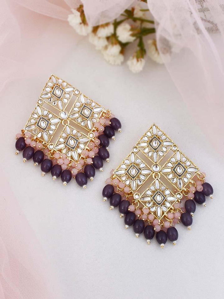 Grey Praruj Satrangi Studs - Bling Bag