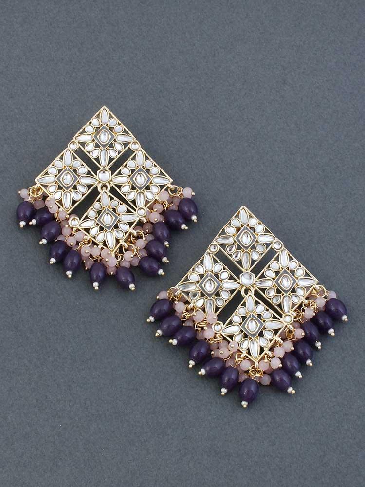 Grey Praruj Satrangi Studs - Bling Bag