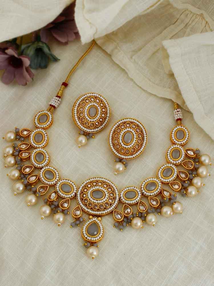 Grey Shobha Jewellery Set - Bling Bag