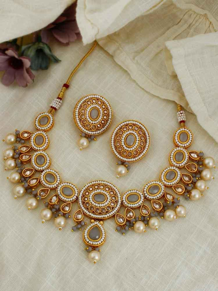 Grey Shobha Jewellery Set - Bling Bag