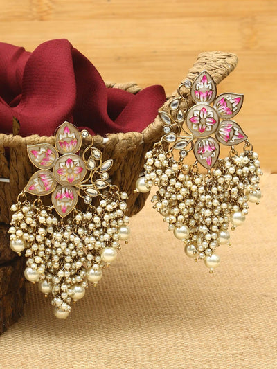 earrings - Bling Bag Grey Chakrika Pearly Designer Earrings