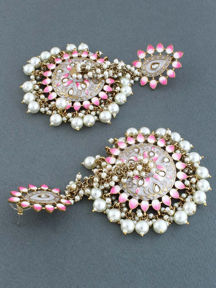 Ivory Jacki Jhumkis - Bling Bag