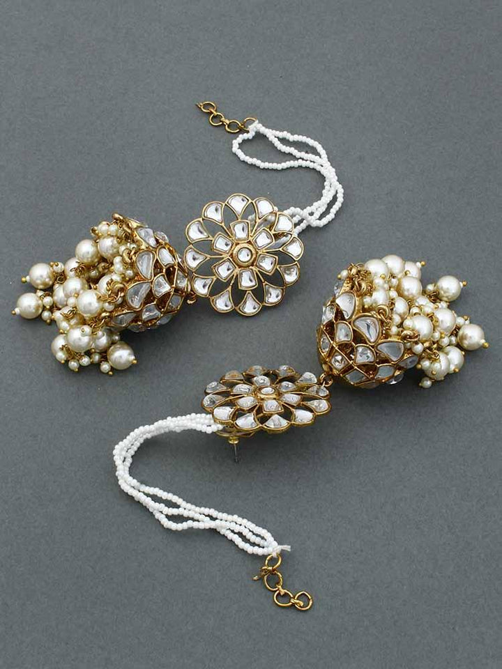 Ivory Malka Sahara Jhumkis - Bling Bag