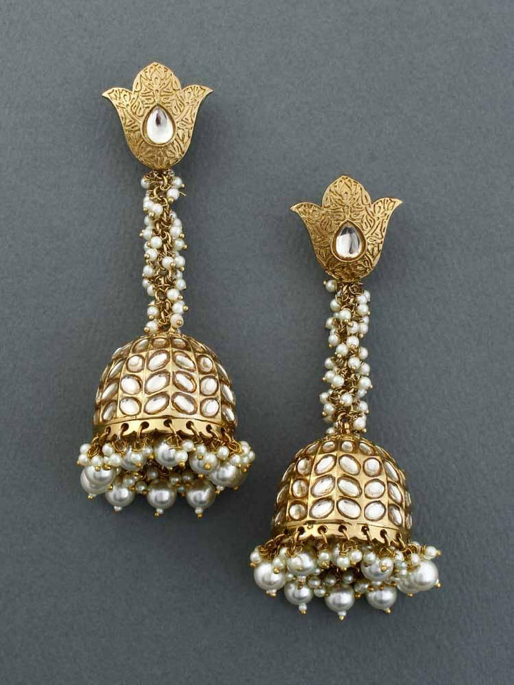 Ivory Rajkumari Jhumkis - Bling Bag