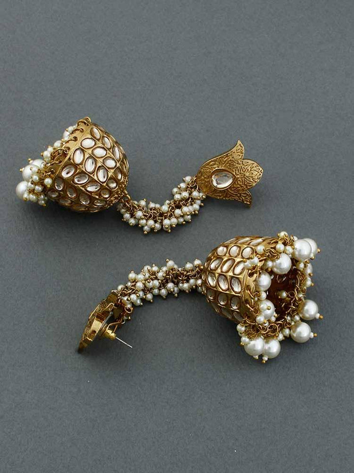 Ivory Rajkumari Jhumkis - Bling Bag