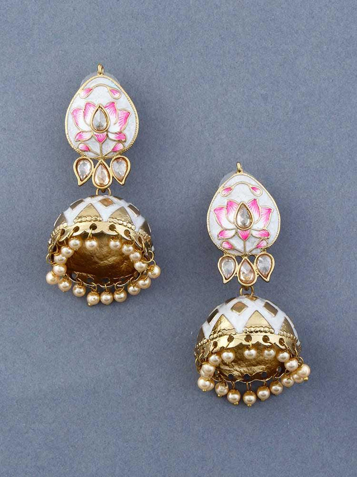 Ivory Rudra Jhumkis - Bling Bag