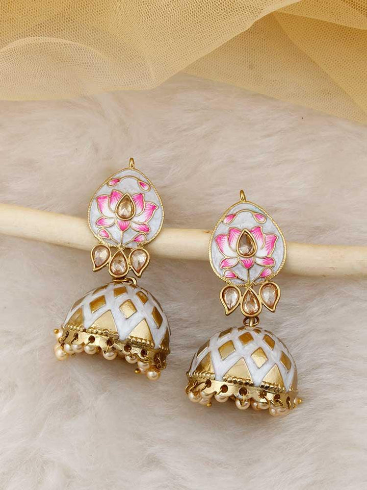 Ivory Rudra Jhumkis - Bling Bag