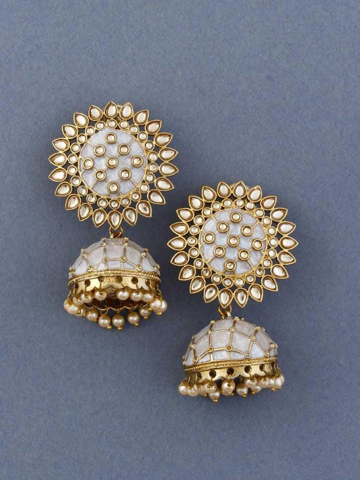 Ivory Suraj Jhumkis - Bling Bag