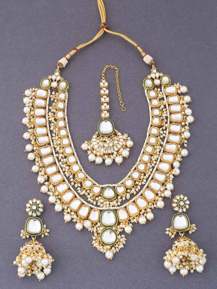 Ivory Archisha Kundan Jewellery Set