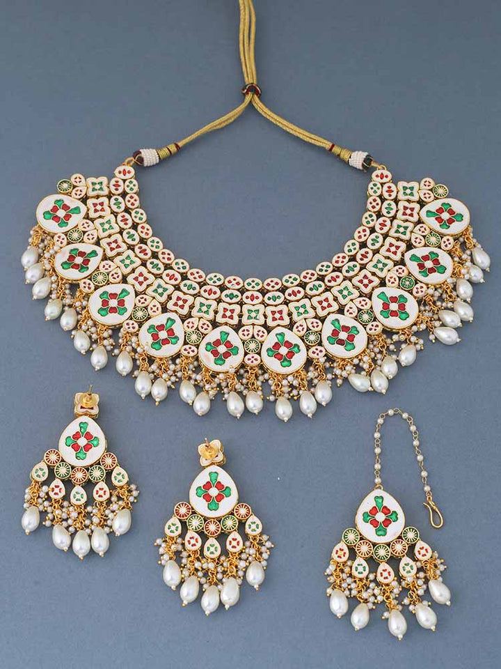 Ivory Deepshika Jewellery Set