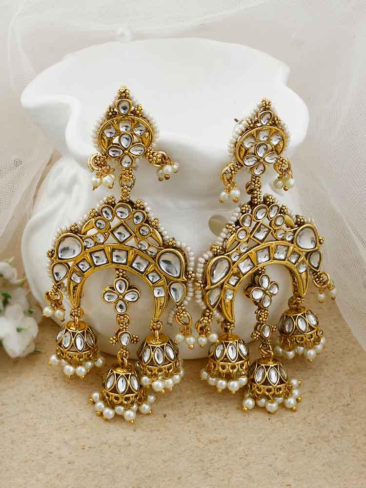 Ivory Sayi Jhumkis - Bling Bag