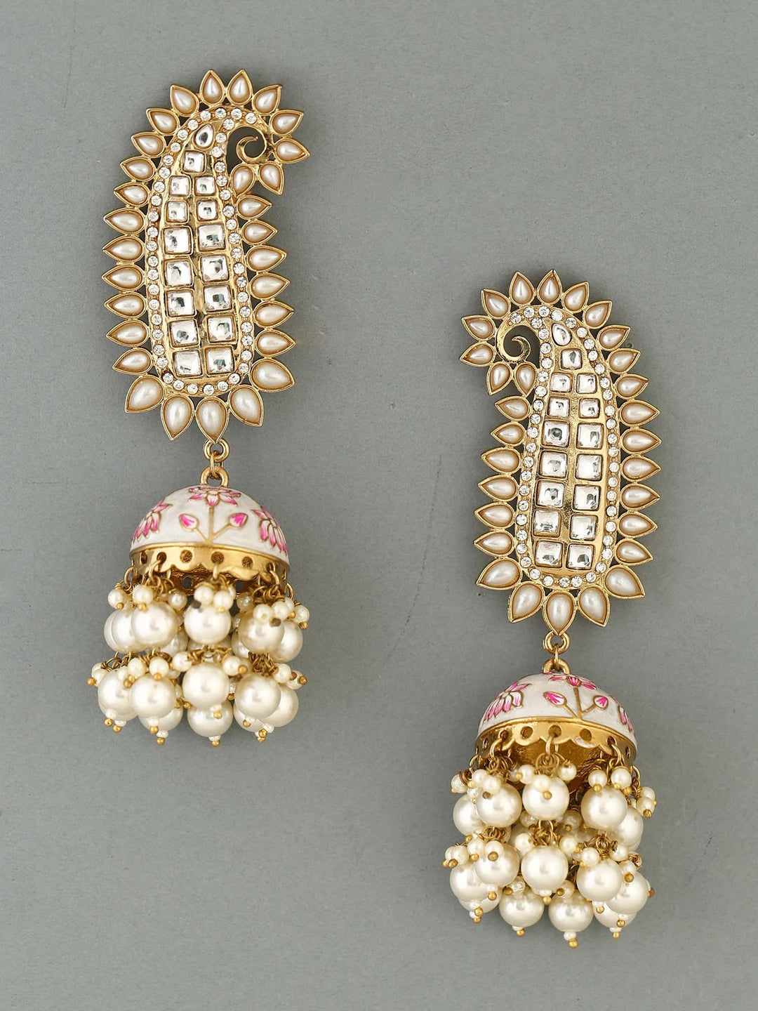 earrings - Bling Bag Ivory Kaashi Designer Jhumkis