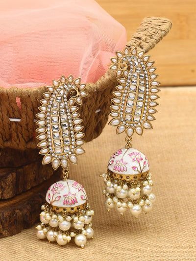 earrings - Bling Bag Ivory Kaashi Designer Jhumkis