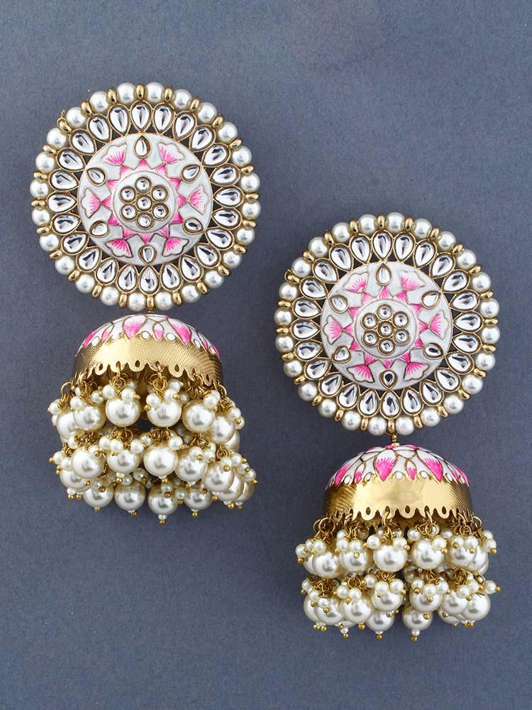 Ivory Kritika Jhumkis - Bling Bag