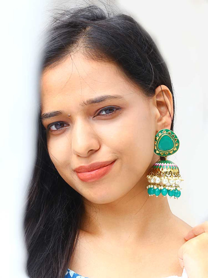 Jade Chetaki Jhumkis