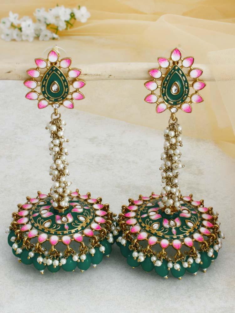 Jade Jacki Jhumkis - Bling Bag