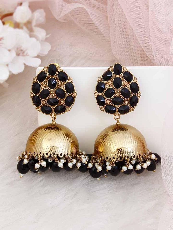 Jet Bubble Designer Earrings - Bling Bag