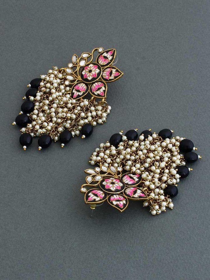 Jet Chakrika Designer Earrings - Bling Bag