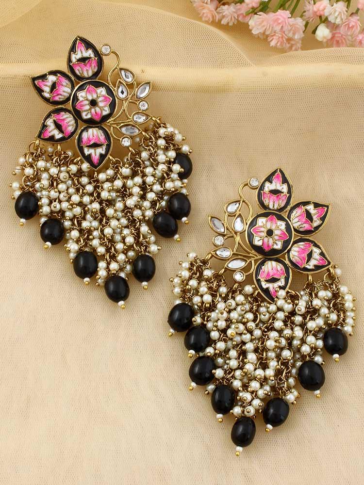 Jet Chakrika Designer Earrings - Bling Bag