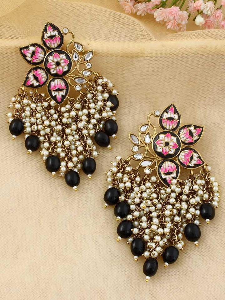 Jet Chakrika Designer Earrings - Bling Bag