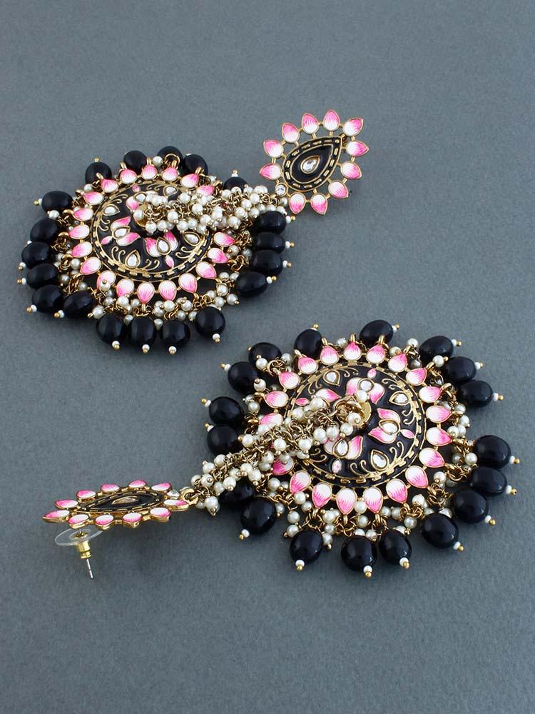 Jet Jacki Jhumkis - Bling Bag