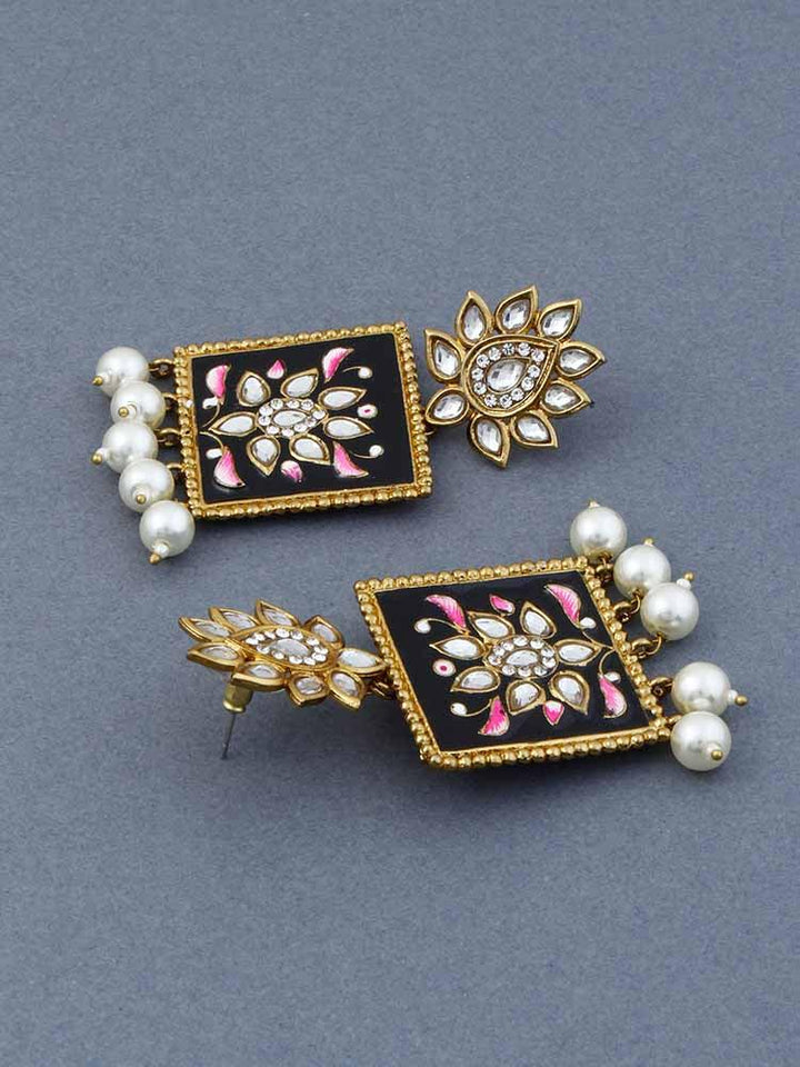 Jet Kalavati Designer Earrings - Bling Bag