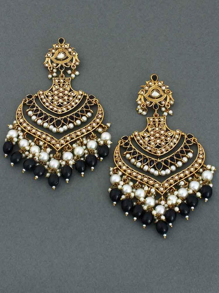 Jet Samsaptaka Designer Earrings - Bling Bag