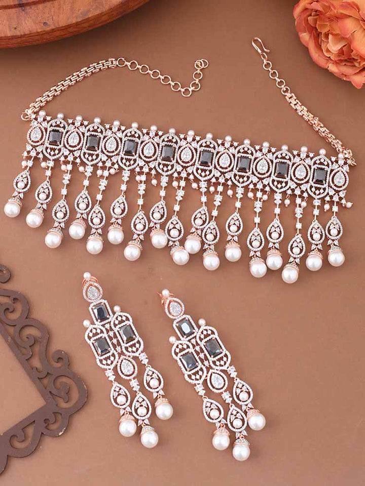 Jet Annika Zirconia Jewellery Set