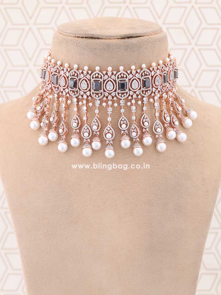 Jet Annika Zirconia Jewellery Set