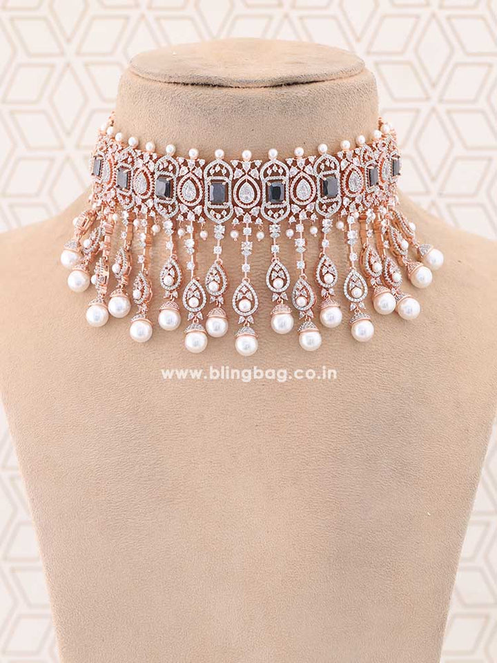 Jet Annika Zirconia Jewellery Set