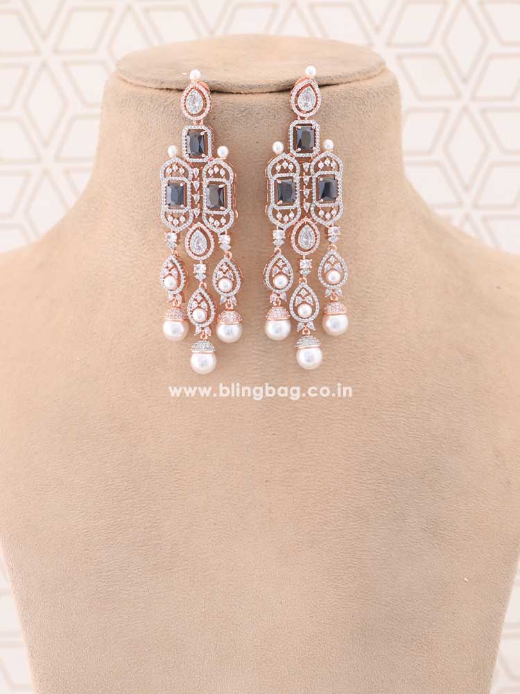 Jet Annika Zirconia Jewellery Set