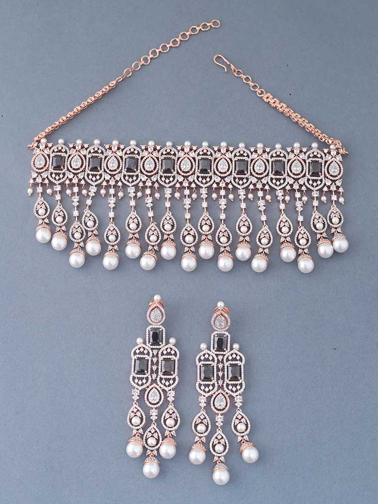 Jet Annika Zirconia Jewellery Set