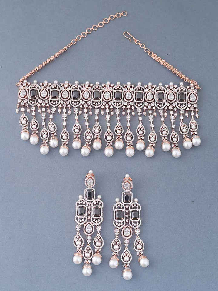 Jet Annika Zirconia Jewellery Set