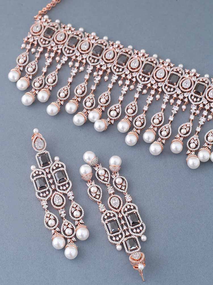 Jet Annika Zirconia Jewellery Set