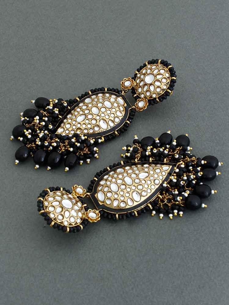 Jet Chaitali Designer Earrings - Bling Bag