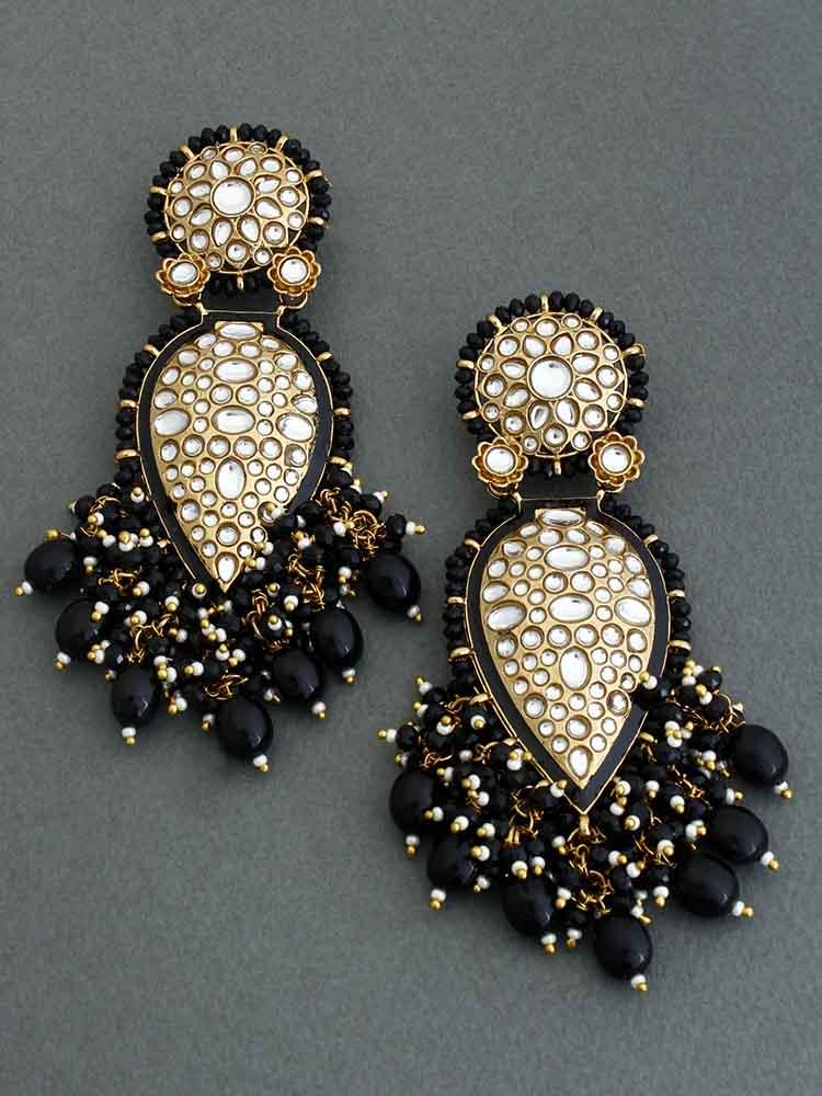Jet Chaitali Designer Earrings - Bling Bag