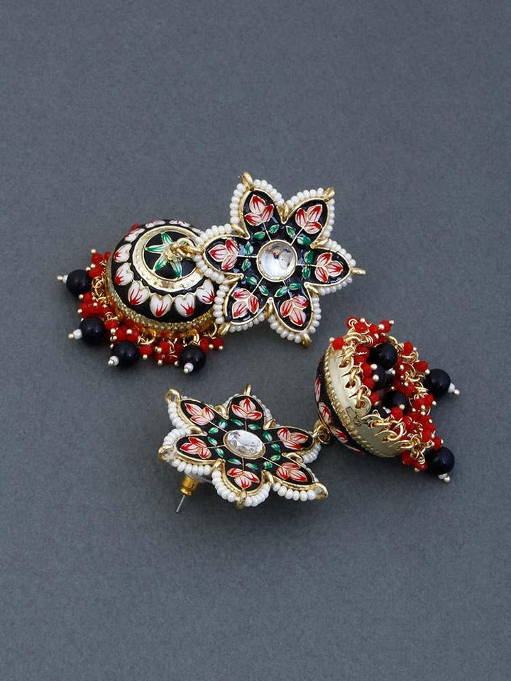 Jet Lata jhumkis - Bling Bag