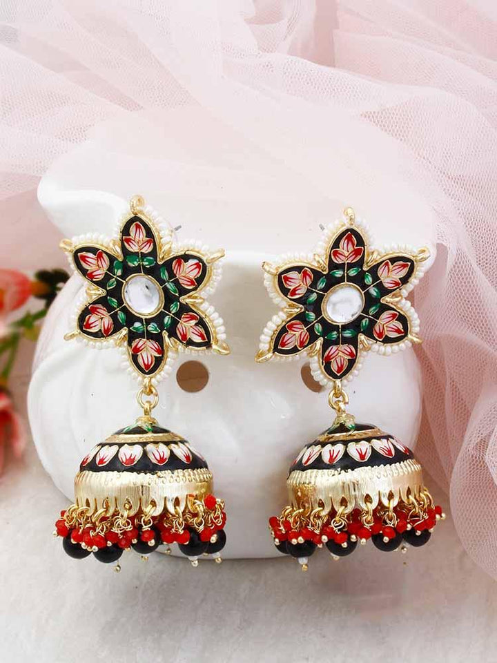 Jet Lata jhumkis - Bling Bag