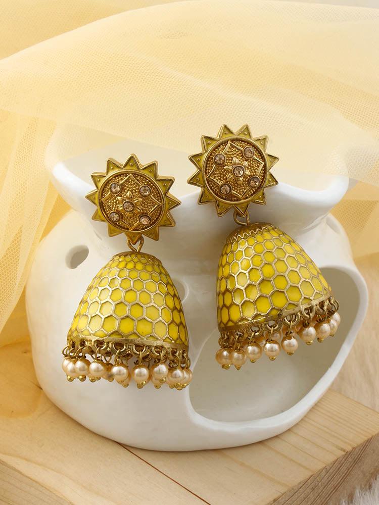 Lemon Bell Jhumkis - Bling Bag