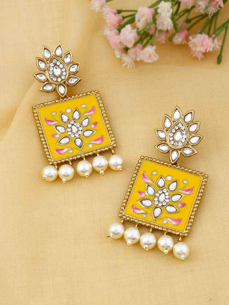 Lemon Kalavati Designer Earrings - Bling Bag