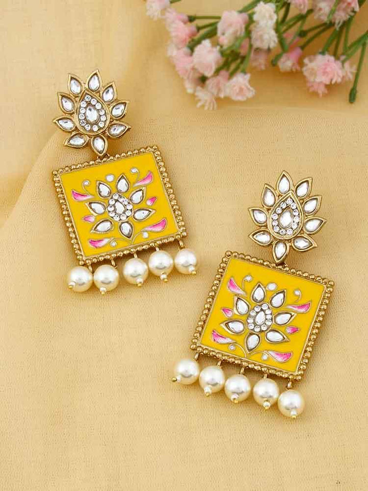 Lemon Kalavati Designer Earrings - Bling Bag