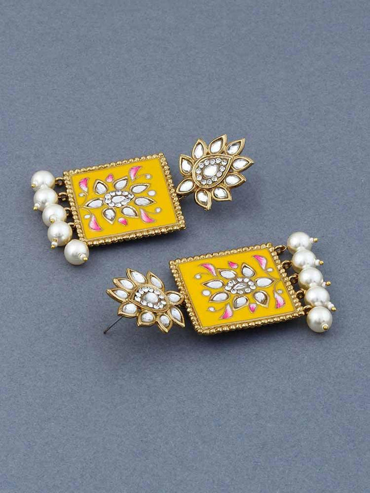 Lemon Kalavati Designer Earrings - Bling Bag