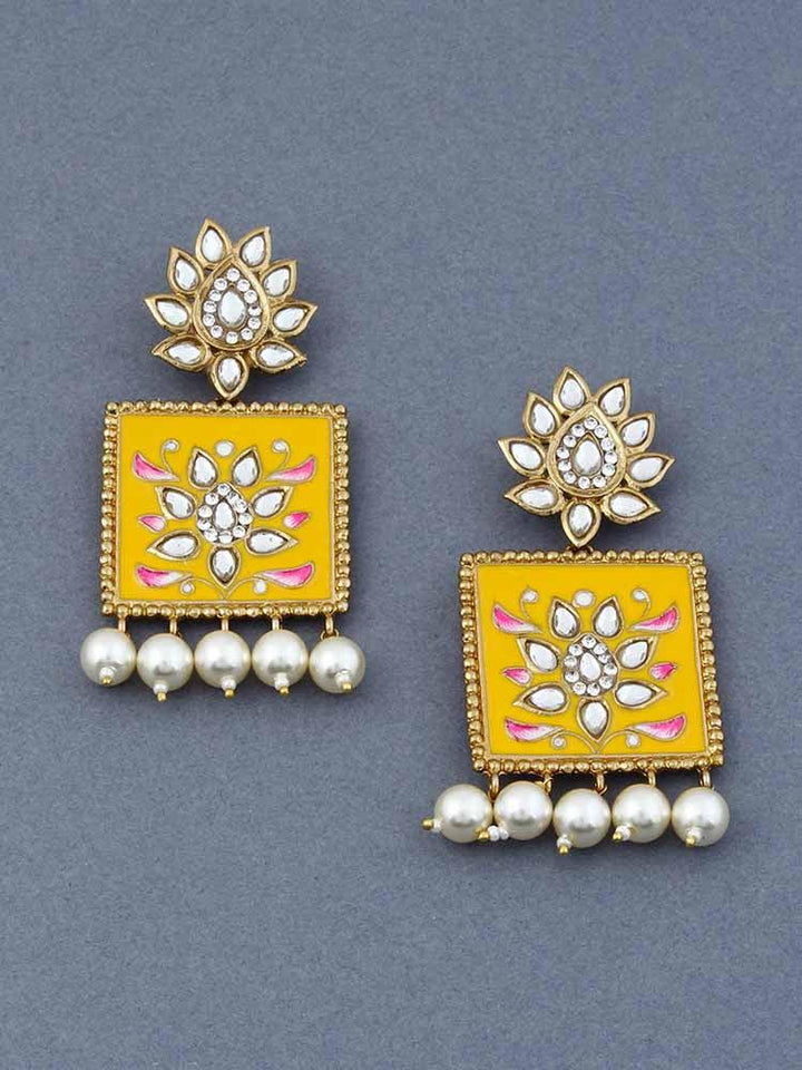 Lemon Kalavati Designer Earrings - Bling Bag