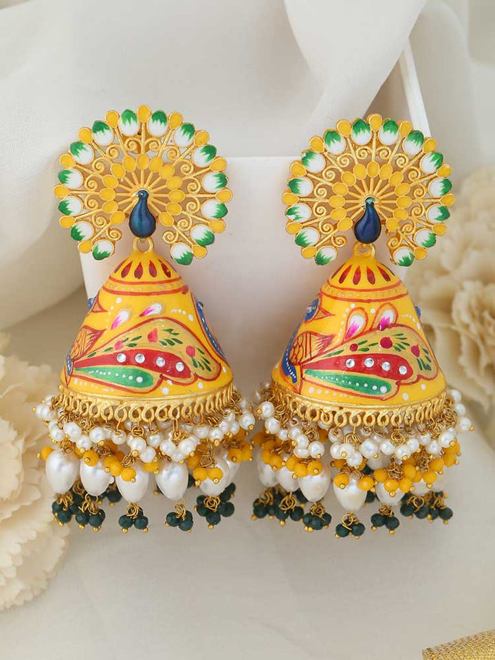 Lemon Mahek Meena Jhumkis